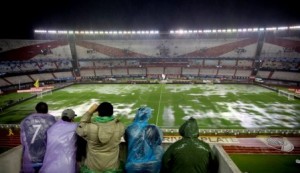 Foto chuva no estádio Monumenotaolo de Nunez na Argentina